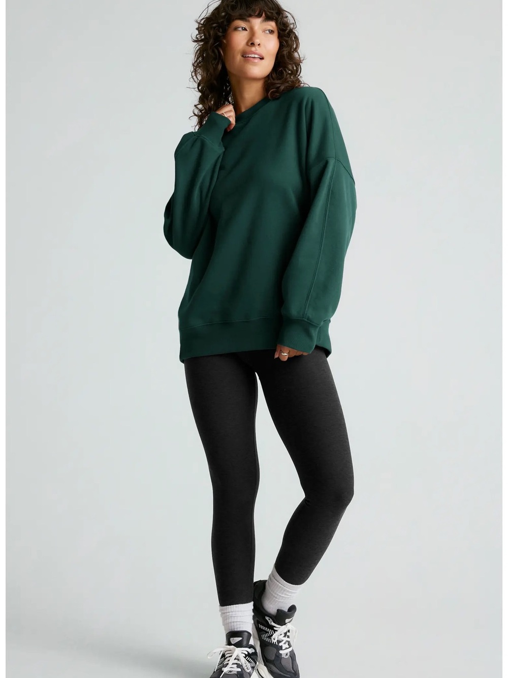 Beyond Yoga Deep Forest Green Oversized Crewneck Sweatshirt